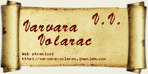 Varvara Volarac vizit kartica